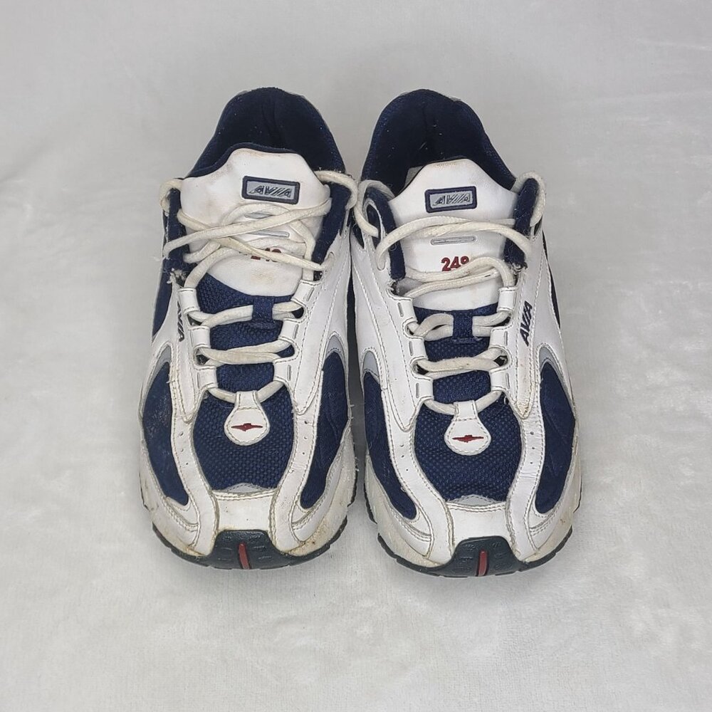 Avia Mens Size 8  White & Navy Blue Athletic Sneakers 249MWDR - Picture 2 of 8